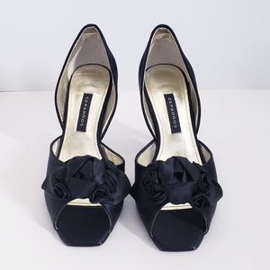 Caparros black open toe shoes